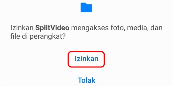 Berikan Izin Akses SplitVideo