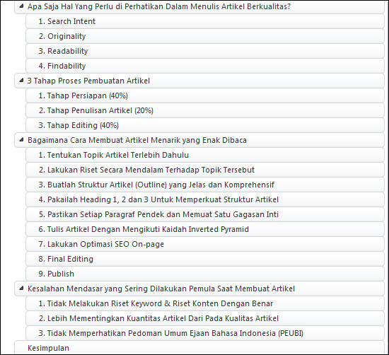 Tahapan Membuat Artikel 