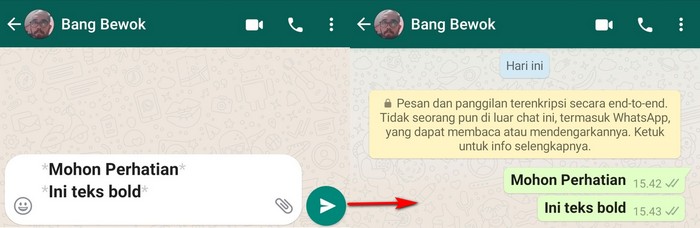 Cara Membuat Tulisan Tebal di WhatsApp