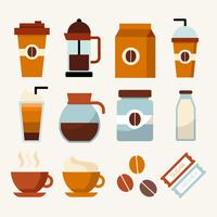 Coffee Clip Art Element Collection Vector
