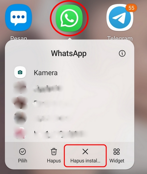 Hapus WhatsApp