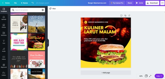 Membuat Konten Dengan Canva