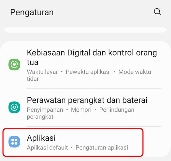 Menu Aplikasi